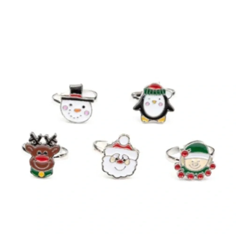 Paparazzi Starlet Shimmer Christmas Kids Rings 5 pack